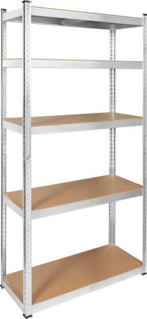 Regał metalowy Rebel 180 x 90 x 40 cm Srebrny (RB-1256) - obraz 3