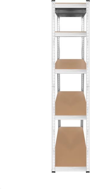 Regał metalowy Rebel 180 x 90 x 40 cm Srebrny (RB-1256) - obraz 5