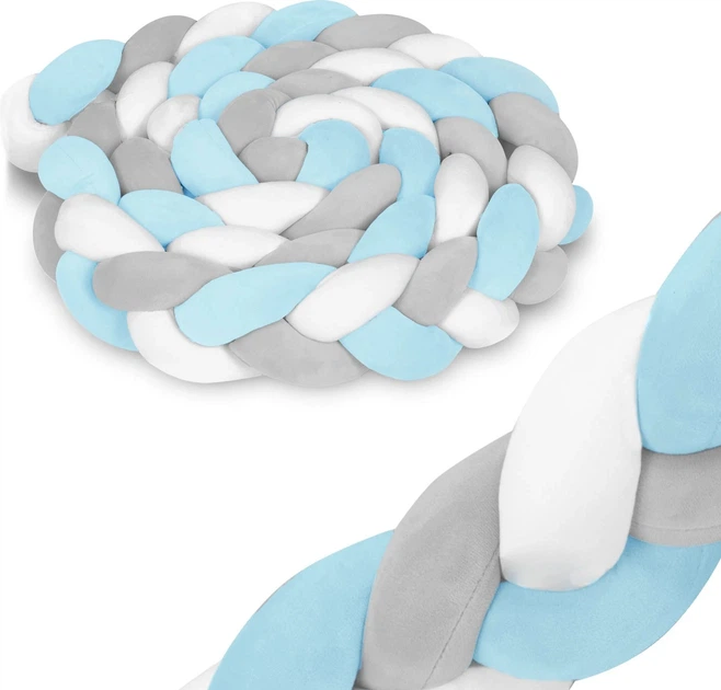 Otulacz do łóżeczka Ricokids 3 m Niebiesko-Szary (5908220476474) - obraz 2