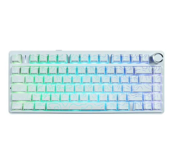 Игровая механическая клавиатура AULA F75 / Три режима подключения / Seiya Switch / White Lines - изображение 2