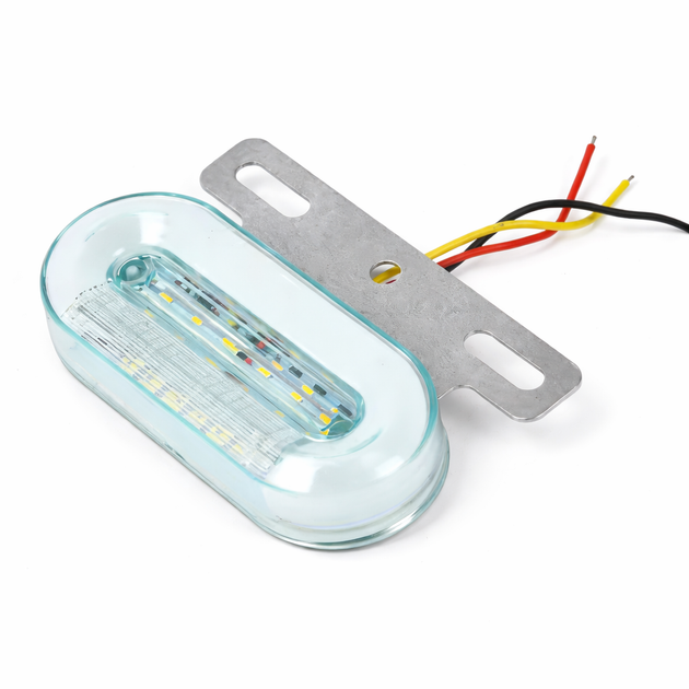 Світлодіодний габаритний LED ліхтар 12 діодів 100×70 мм (12V/24V) білого світіння для причепів і вантажівок - Фото 1 Світлодіодний габаритний LED ліхтар 12 діодів 100×70 мм (12V/24V) білого світіння для причепів і вантажівок - зображення 1