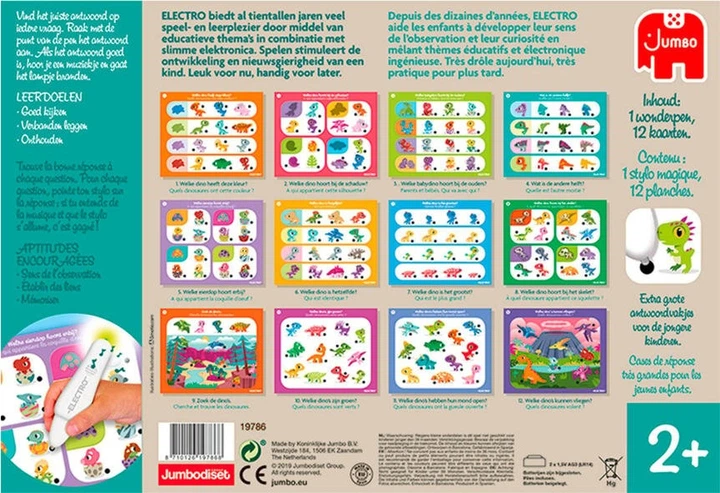 Настільна гра Jumbo Electro Wonderpen Discover the Dinosaurs (німецька версія) (8710126197868) - зображення 2