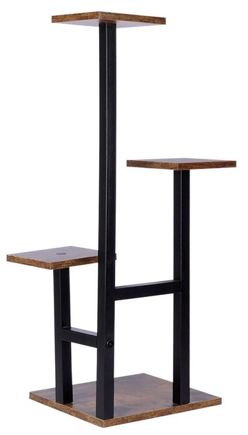 Стійка для квітів металева Vilde 4-рівнева 84 см Коричнева (5904316470579) - зображення 2