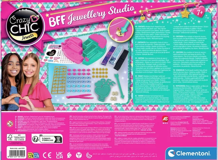 Набір для виготовлення прикрас Clementoni Crazy Chic Браслети BFF (18199) (8005125181995) - зображення 5