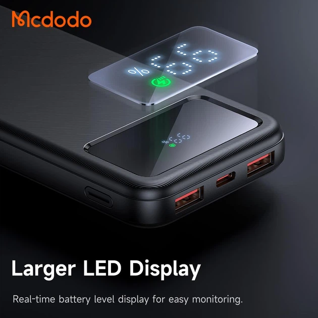 Павербанк Mcdodo 10000 mAh з LED-дисплеєм та швидкою зарядкою 22.5W MC-4220 - зображення 6
