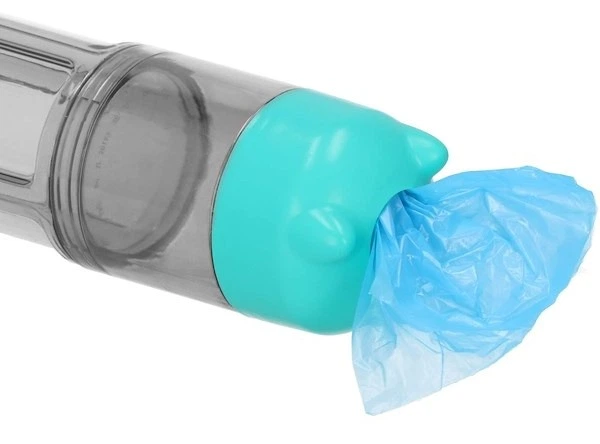 Butelka wielofunkcyjna Springos z poidełkiem 500 ml pojemnik na karmę worki dla psa kota Turkusowa (5907719480770) - obraz 4