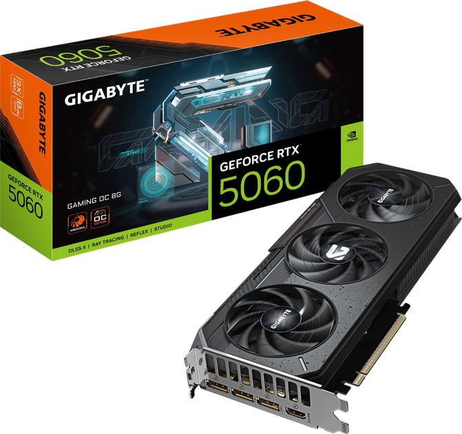 Відеокарта GeForce RTX 5060 8GB Gigabyte Gaming OC (GV-N5060GAMING OC-8GD) - изображение 3