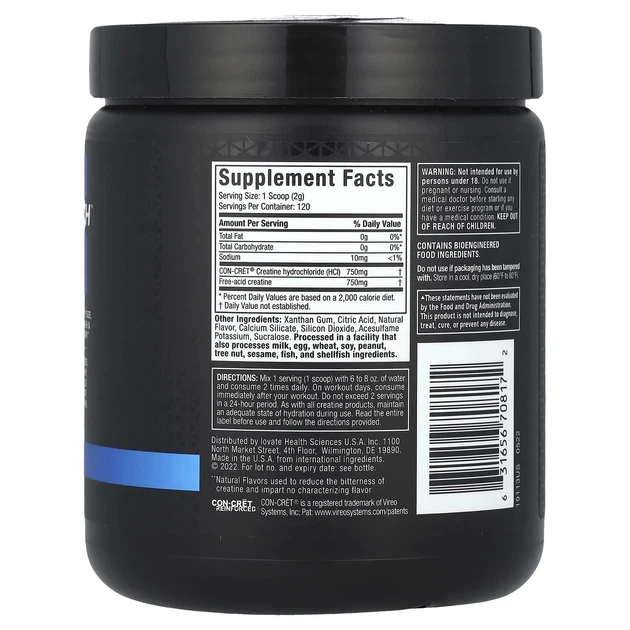 Креатин MuscleTech, Cell Tech CREACTOR, Creatine HCl + Free-Acid Creatine, Unflavored, 8.30 oz (235 g) (11964843) - изображение 2