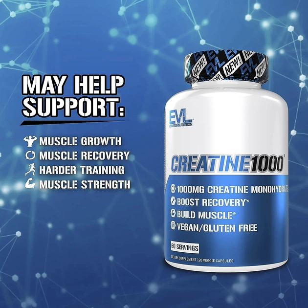 Креатин EVLution Nutrition, Creatine1000, 120 Veggie Capsules (11964825) - изображение 3