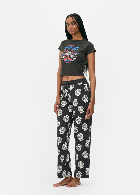Женские хлопковые пижамные штаны Primark Hocus Pocus Boyfriend Pajama XL Низ пижамы для дома и сна Черный (8923) - изображение 2