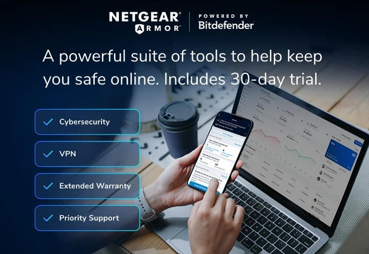 Система WiFi-Mesh NETGEAR Orbi RBE372 BE5000, 2мод, білий - Фото 6 Система WiFi-Mesh NETGEAR Orbi RBE372 BE5000, 2мод, білий - изображение 6