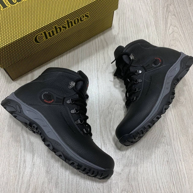 Чоловічі Черевики Clubshoes зимові спортивні шкіряні чорні 40 - Фото 4 Чоловічі Черевики Clubshoes зимові спортивні шкіряні чорні 40 - зображення 4