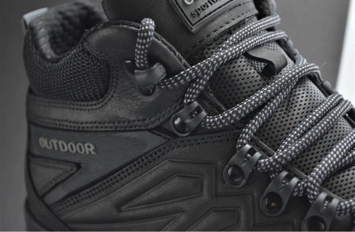 Ботинки мужские Clubshoes спортивные кожаные на шнурке черные 40 - изображение 4