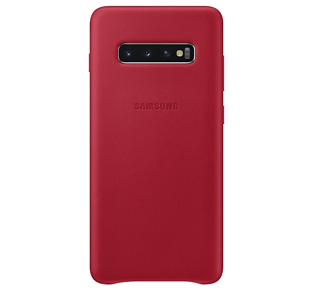 Чохол Leather Cover для Samsung Galaxy S10 Plus (G975) (EF-VG975LREGRU) Red - Фото 1 Чохол Leather Cover для Samsung Galaxy S10 Plus (G975) (EF-VG975LREGRU) Red - изображение 1