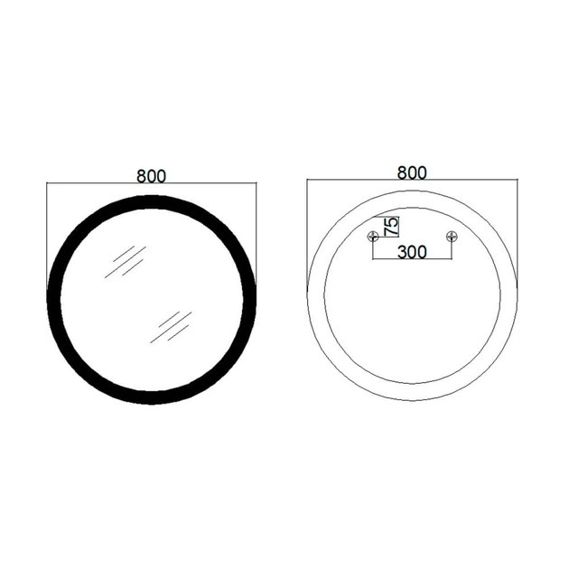 Дзеркало Qtap Taurus R800 з LED підсвічуванням та антизапотіванням (QT2478R807) - изображение 2