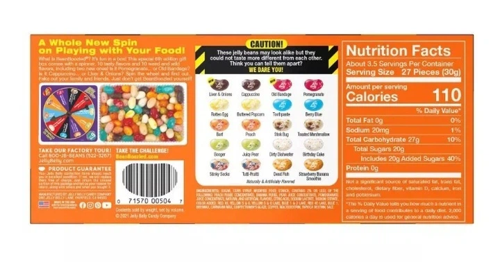 Цукерки Jelly Belly Halloween Bean Boozled Trick or Treat 6TH 99g - изображение 2