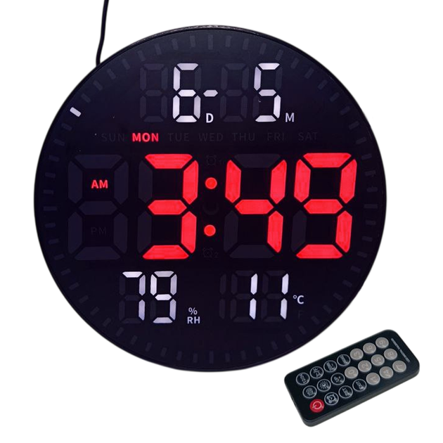 Годинник настінний настільний JH2560 Led Digital 28.5см Пульт