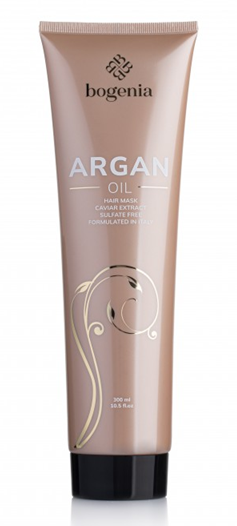 Маска для волос с аргановым маслом и экстрактом икры Bogenia Argan Oil & Caviar Extract Mask, 300 мл - Фото 1 Маска для волос с аргановым маслом и экстрактом икры Bogenia Argan Oil & Caviar Extract Mask, 300 мл - изображение 1