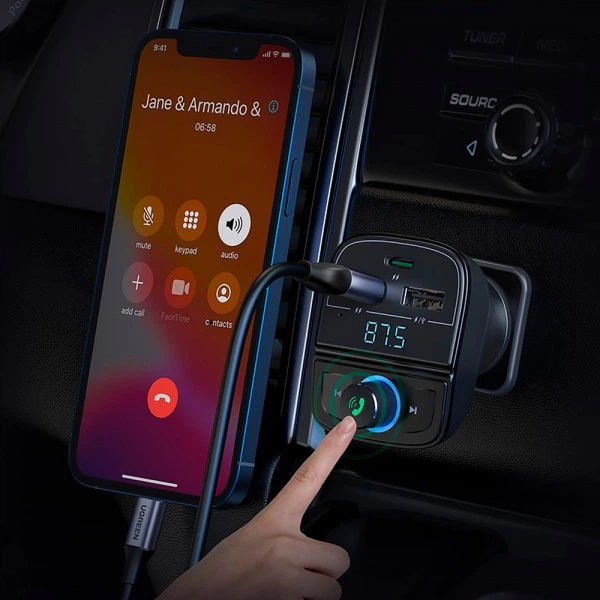 АЗП з FM-модулятором UGREEN CD229 FM&Bluetooth Transmitter&Car Charger + TF Slot Black (UGR-80910) (15001) - изображение 6