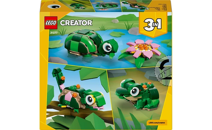 Конструктор LEGO Черепаха з квіткою водяної лілії 124 деталей (31377) - изображение 2