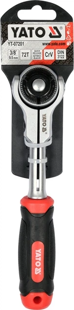 Grzechotka YATO 72 zęby 3/8" 195 mm YT-07201 (5906083104466)  - obraz 6