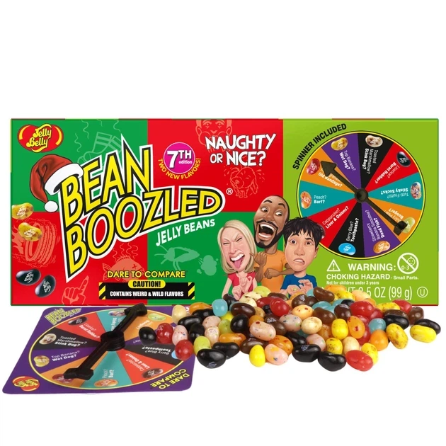 Новорічна Драже-рулетка Jelly Belly Bean Boozled Holiday Naughty or Nice 99g - Фото 2 Новорічна Драже-рулетка Jelly Belly Bean Boozled Holiday Naughty or Nice 99g - изображение 2
