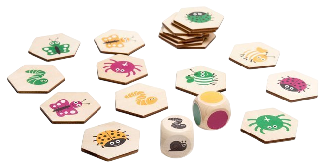 Drewniana gra 4w1 BS Toys Znajdź robaczka XL (8717775443926) - obraz 1