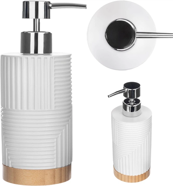 Дозатор для мила Kadax Lunel круглий Білий (K10199) - зображення 4