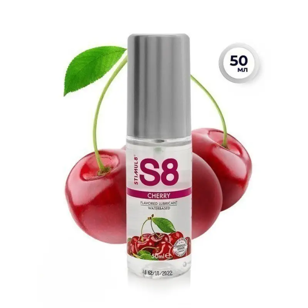 Гель лубрикант зволожуючий Stimul8 з ароматом вишні Flavored Lube Cherry 50 мл - Фото 1 Гель лубрикант зволожуючий Stimul8 з ароматом вишні Flavored Lube Cherry 50 мл - зображення 1