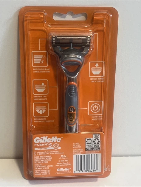 Бритвенный станок Gillette Fusion5 Power с микровибрацией запасным картриджем и батарейкой - изображение 2