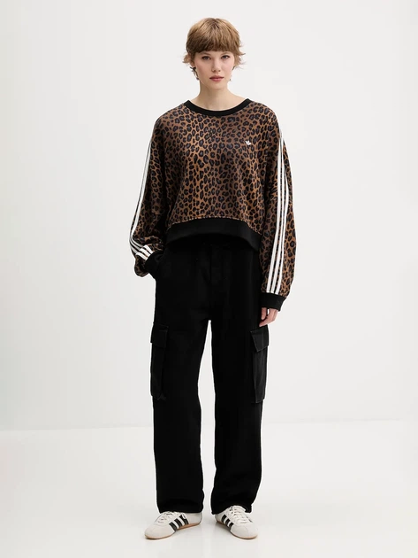 Свитшот женский Adidas Originals Leopard JW7303 M Коричневый