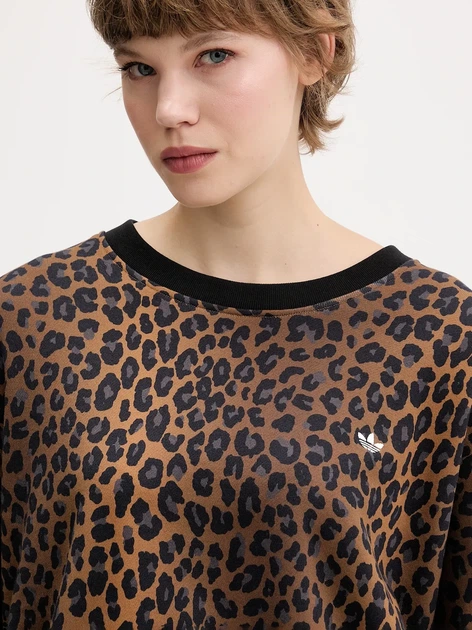 Світшот жіночий Adidas Originals Leopard JW7303 XL Коричневий