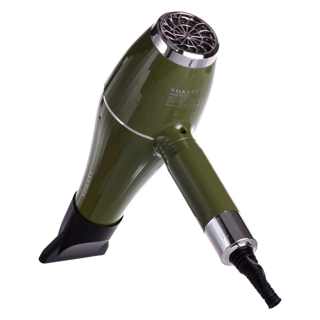 Фен для волос Sokany SK-14006 с концентратором и диффузором 2000 Вт Оливковый - изображение 7