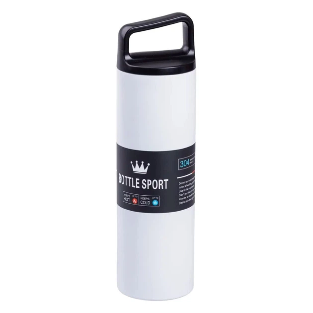 Термос металевий 500 мл Bottle Sport з вакуумною ізоляцією білий HPGM5009W - Фото 1 Термос металевий 500 мл Bottle Sport з вакуумною ізоляцією білий HPGM5009W - зображення 1