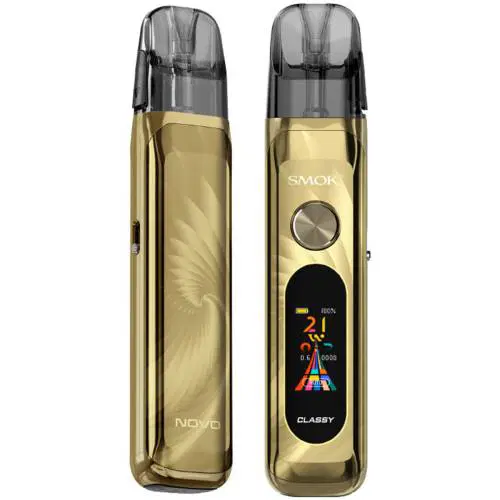 Многоразовый вейп Smok Novo Classy KIT Lustrous Gold электронка 1350мАч 0.8 Ом pod система смок ново глеси голд - Фото 2 Многоразовый вейп Smok Novo Classy KIT Lustrous Gold электронка 1350мАч 0.8 Ом pod система смок ново глеси голд - изображение 2