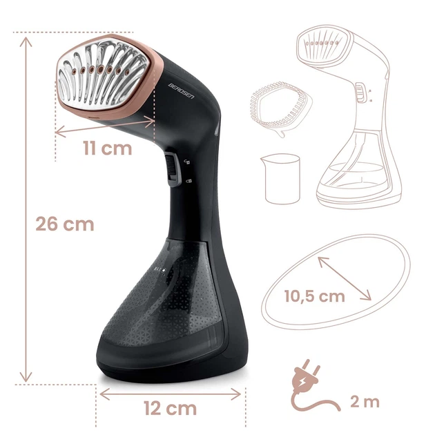 Parownica do ubrań Berdsen BD-311 Czarna - obraz 2