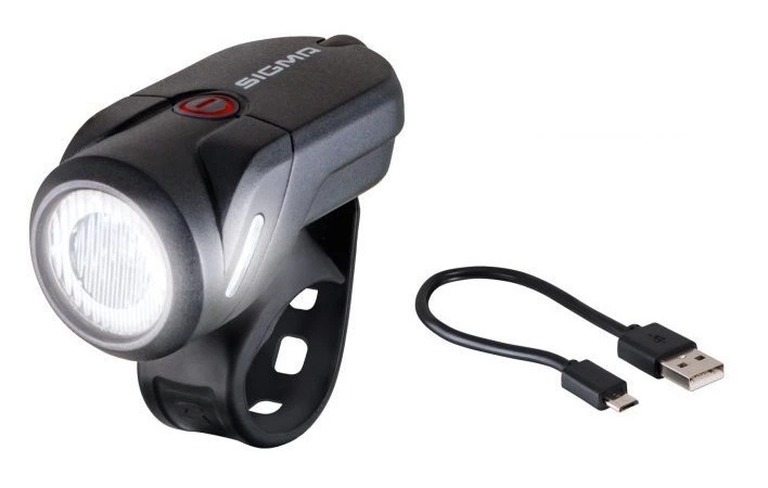 Lampka rowerowa przednia Sigma Aura 35 USB Czarna 17350 (4016224173501) - obraz 3