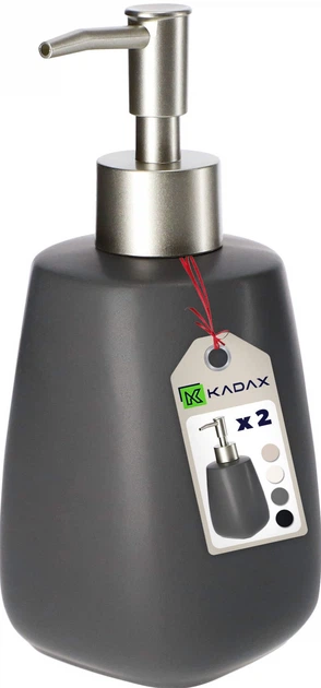 Дозатор для мила Kadax Palmi 400 мл 2 шт.  Сірий (K5159) - зображення 2