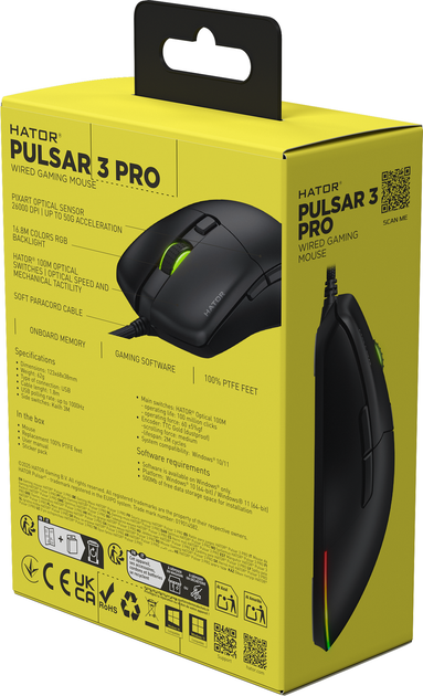 Миша HATOR Pulsar 3 PRO USB Black (HTM620) - зображення 12