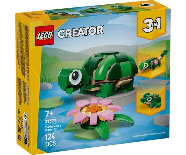 Конструктор LEGO Creator Черепаха з квіткою латаття (31377) - Фото 1 Конструктор LEGO Creator Черепаха з квіткою латаття (31377) - изображение 1