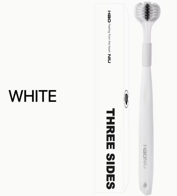 Тристороння зубна щітка для глибокого очищення 360° Toothbrush Soft Deep Clean White - зображення 3