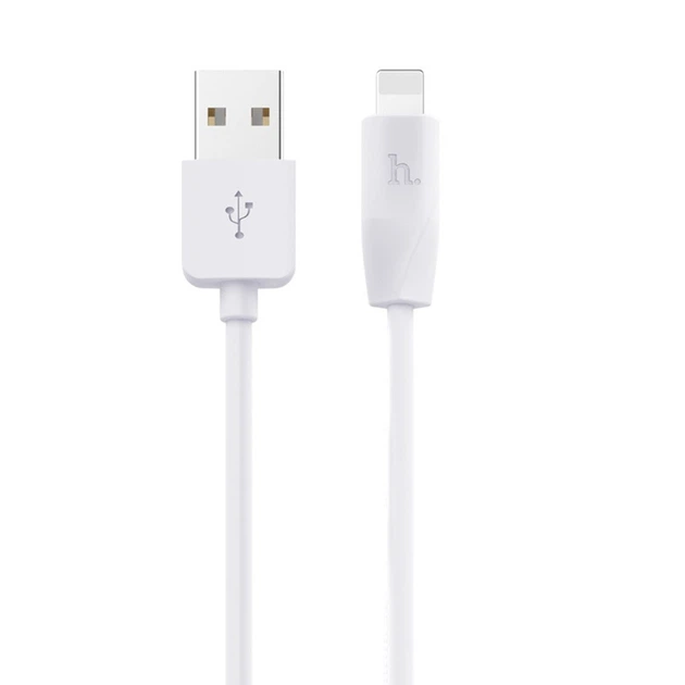 Кабель Hoco X1 2 кабелі USB to Lightning 1m білий - Фото 1 Кабель Hoco X1 2 кабелі USB to Lightning 1m білий - зображення 1