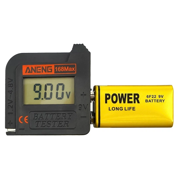 Тестер батарей та акумуляторів Aneng 168 Max з РК дисплеєм (1.2V~4.8V, 9V) - зображення 3