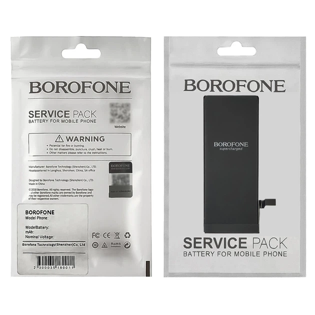 Акумулятор Borofone для Apple iPhone 6, посилений (2280 mAh) - Фото 3 Акумулятор Borofone для Apple iPhone 6, посилений (2280 mAh) - зображення 3