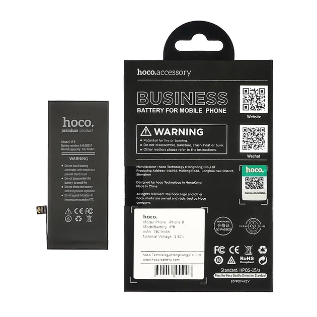 Акумулятор Hoco для Apple iPhone 8 - Фото 2 Акумулятор Hoco для Apple iPhone 8 - зображення 2