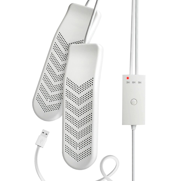 Компактна USB-сушарка для взуття 170 Вт 30x50 см із таймером дезодорацією білий пластик - Фото 5 Компактна USB-сушарка для взуття 170 Вт 30x50 см із таймером дезодорацією білий пластик - зображення 5