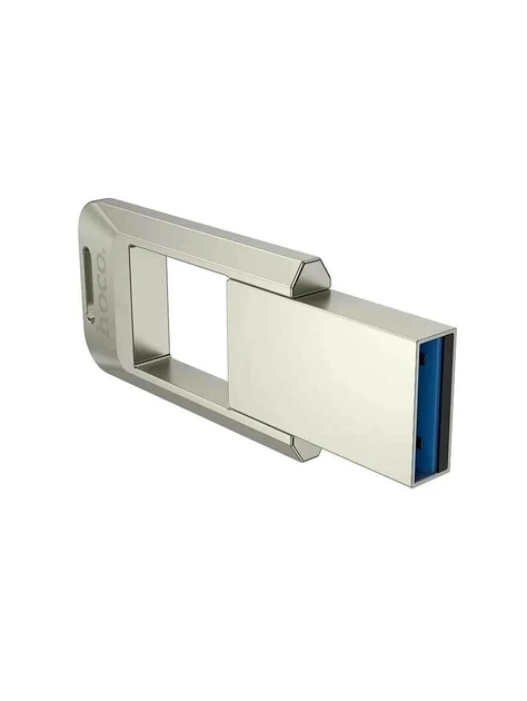Флеш-накопичувач Hoco UD16 USB 3.0 64GB обертовий протиударний сріблястий - зображення 4
