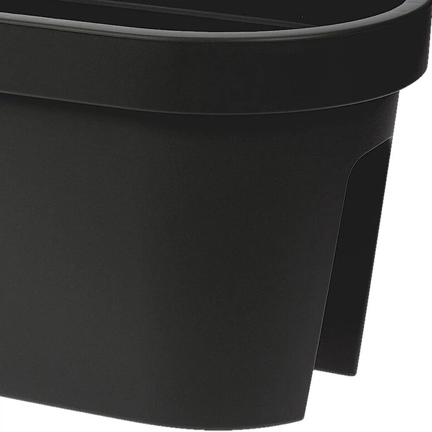 Doniczka balkonowa Vilde 59 cm Czarna (339156) - obraz 2