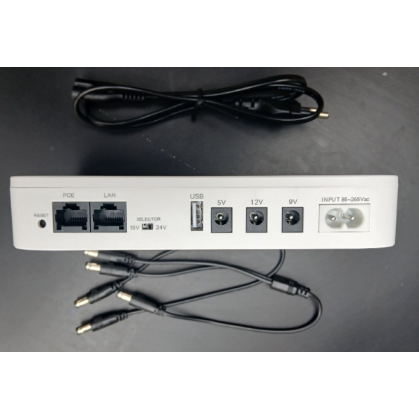 Мини UPS , ИБП для роутера , GPON , 10400 mAh , 18 W (Max ) с переходниками и блоком питания от 220 V , MODEL : Nemo DC1018P - изображение 6