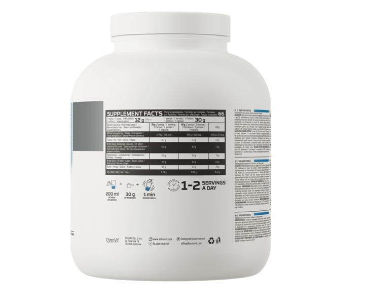 Протеин Whey Protein 100% OstroVit 2000 гр смак Яблочный пирог - Фото 2 Протеин Whey Protein 100% OstroVit 2000 гр смак Яблочный пирог - изображение 2